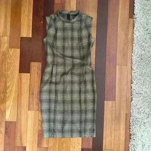 Zara | Brown high neck dress  size large (fits medium)